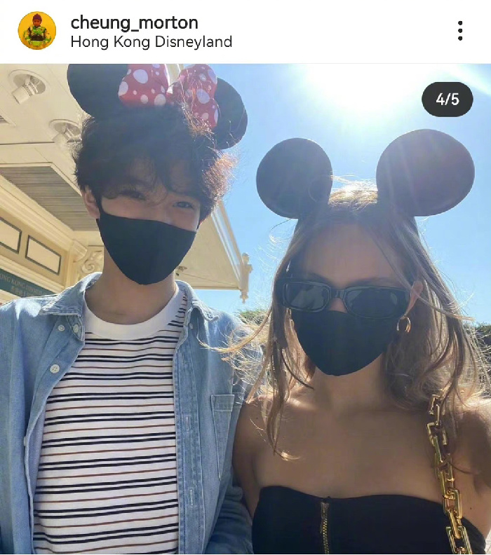袁咏仪儿子和辣妹去迪士尼玩,眉眼长得极好,完美遗传港姐妈